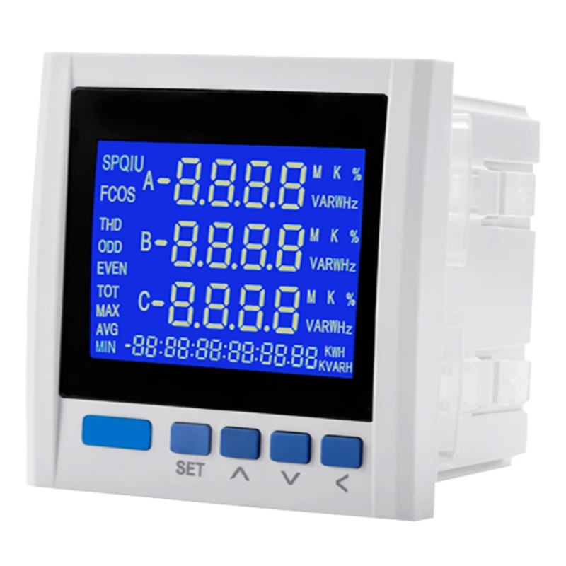 YG889E-9SY трехфазный многофункциональный ЖК-дисплей цифровой вольт-усилитель Мощность метр Накопление энергии RS-485 сети стол
YG889E-9SY трехфазный многофункциональный ЖК-дисплей цифровой вольт-усилитель Мощность метр Накопление энергии RS-485 сети стол
