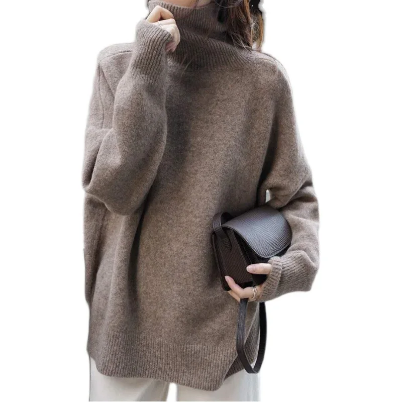 Autumn And Winter New High Collar Sweater Women's Thick Wool Sweater Loose Knitted Cashmere Short Bottoming Shirt Female Foot
Autumn And Winter New High Collar Sweater Women's Thick Wool Sweater Loose Knitted Cashmere Short Bottoming Shirt Female Foot