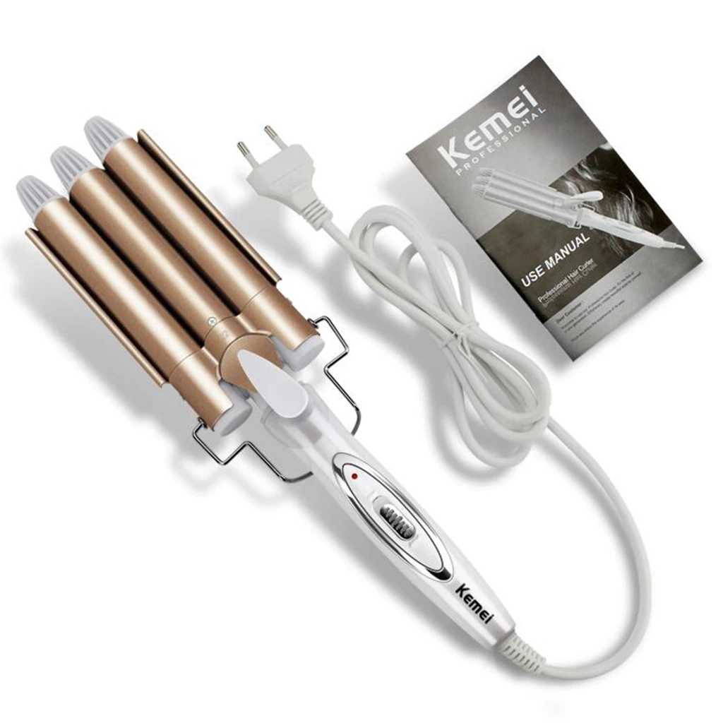 Professional Curling Iron Ceramic Triple Barrel Hair Styler Hair Waver Styling Tools 110-220V Hair Curler Electric Curling
Professional Curling Iron Ceramic Triple Barrel Hair Styler Hair Waver Styling Tools 110-220V Hair Curler Electric Curling