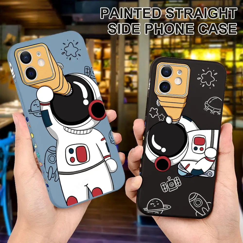 Lens Protective Astronaut Pattern Case For iPhone 13 11 12 Pro Max Straight Square Silicone Cover Case For iPhone13 13 Mini 12
Lens Protective Astronaut Pattern Case For iPhone 13 11 12 Pro Max Straight Square Silicone Cover Case For iPhone13 13 Mini 12