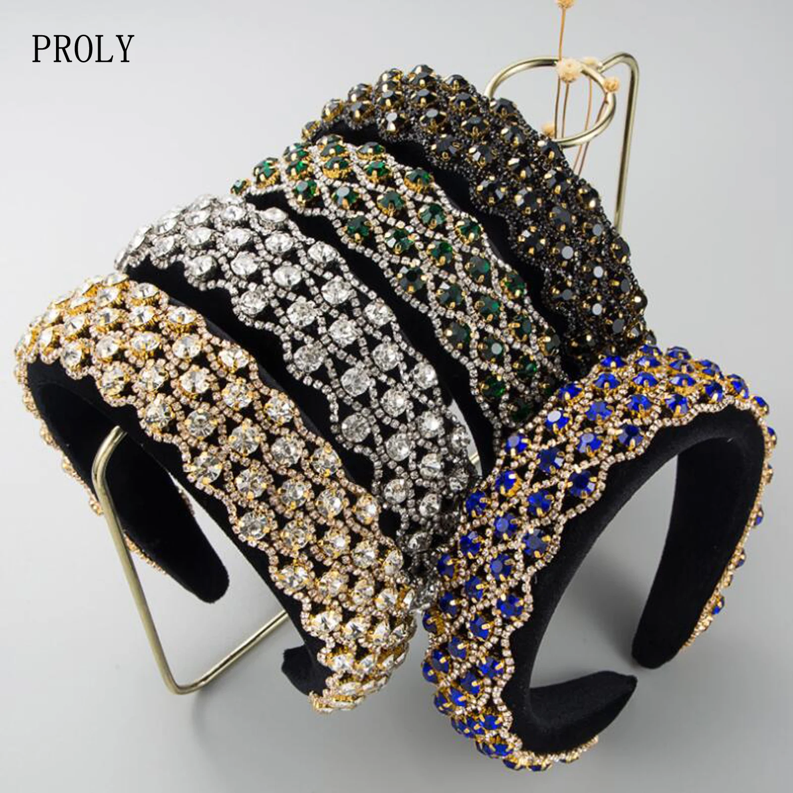 PROLY New Fashion Baroque Hairband Thickened Sponge Geometric Rhinestone Paved Headband Top Luxurious Hair Accessories Party
PROLY New Fashion Baroque Hairband Thickened Sponge Geometric Rhinestone Paved Headband Top Luxurious Hair Accessories Party