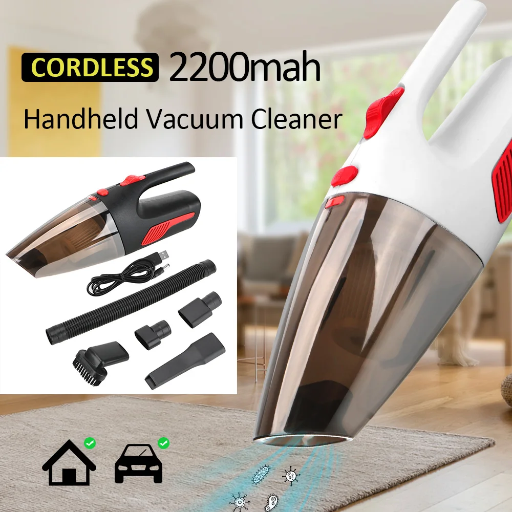 120W 12V 5000PA Handheld Car Vacuum Powerful Cordless/Car Plug Cleaner for Car Home Super Suction Wet/Dry Dual-Use 
120W 12V 5000PA Handheld Car Vacuum Powerful Cordless/Car Plug Cleaner for Car Home Super Suction Wet/Dry Dual-Use