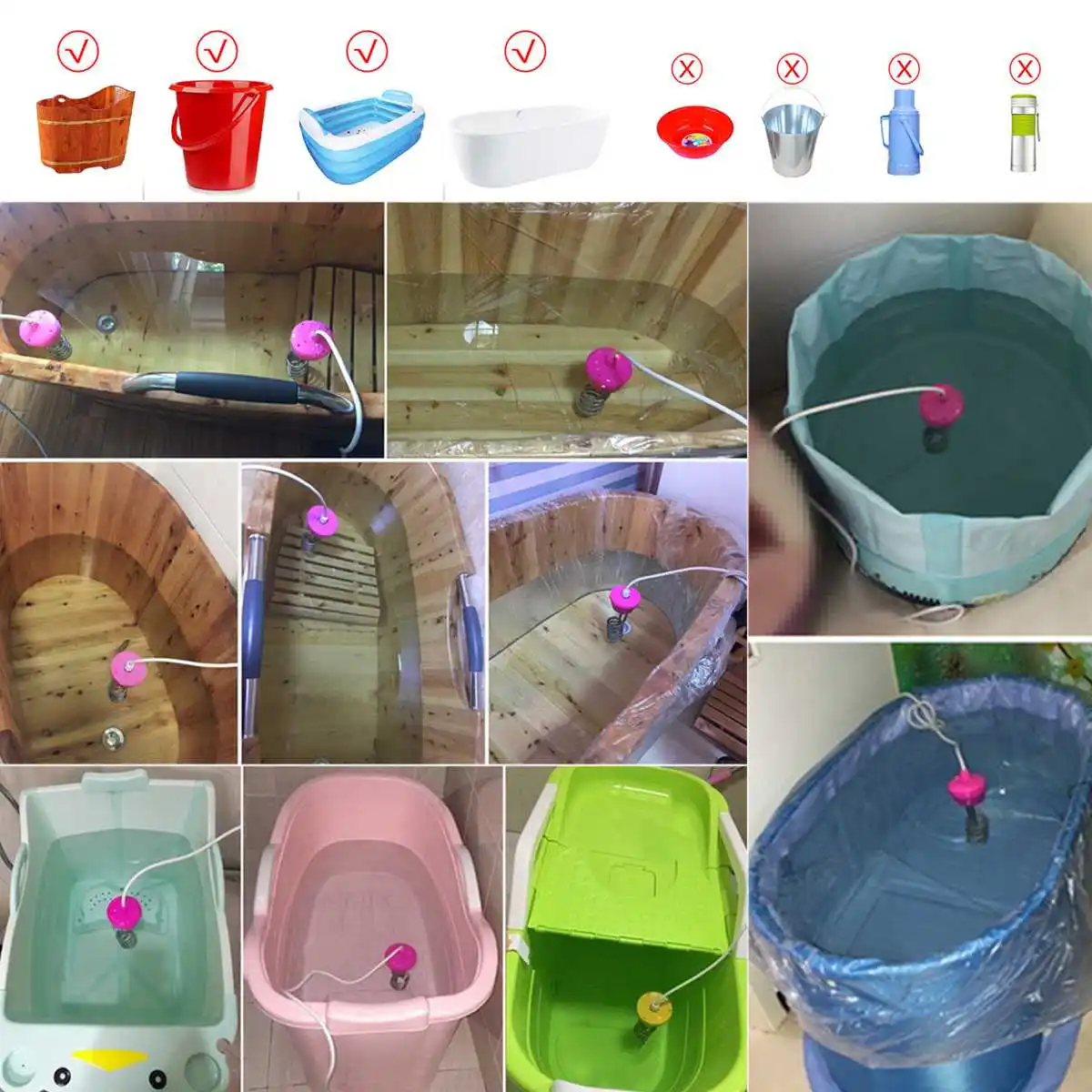 3000W Suspension heater Stainless Steel Suspension Immersion Water Heater For Inflatable Bathtub With Electronic thermometer
3000W Suspension heater Stainless Steel Suspension Immersion Water Heater For Inflatable Bathtub With Electronic thermometer