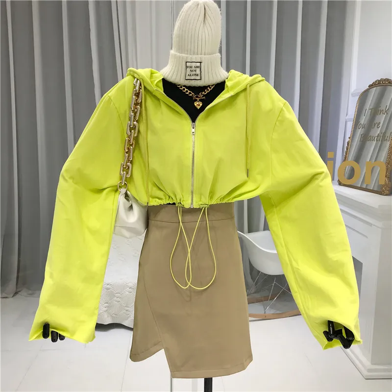 Womens Hoodies Pullover High Waist Zip Short Long-Sleeved Women's Autumn New Korean Style Loose Casual Jacket Fashion
Womens Hoodies Pullover High Waist Zip Short Long-Sleeved Women's Autumn New Korean Style Loose Casual Jacket Fashion