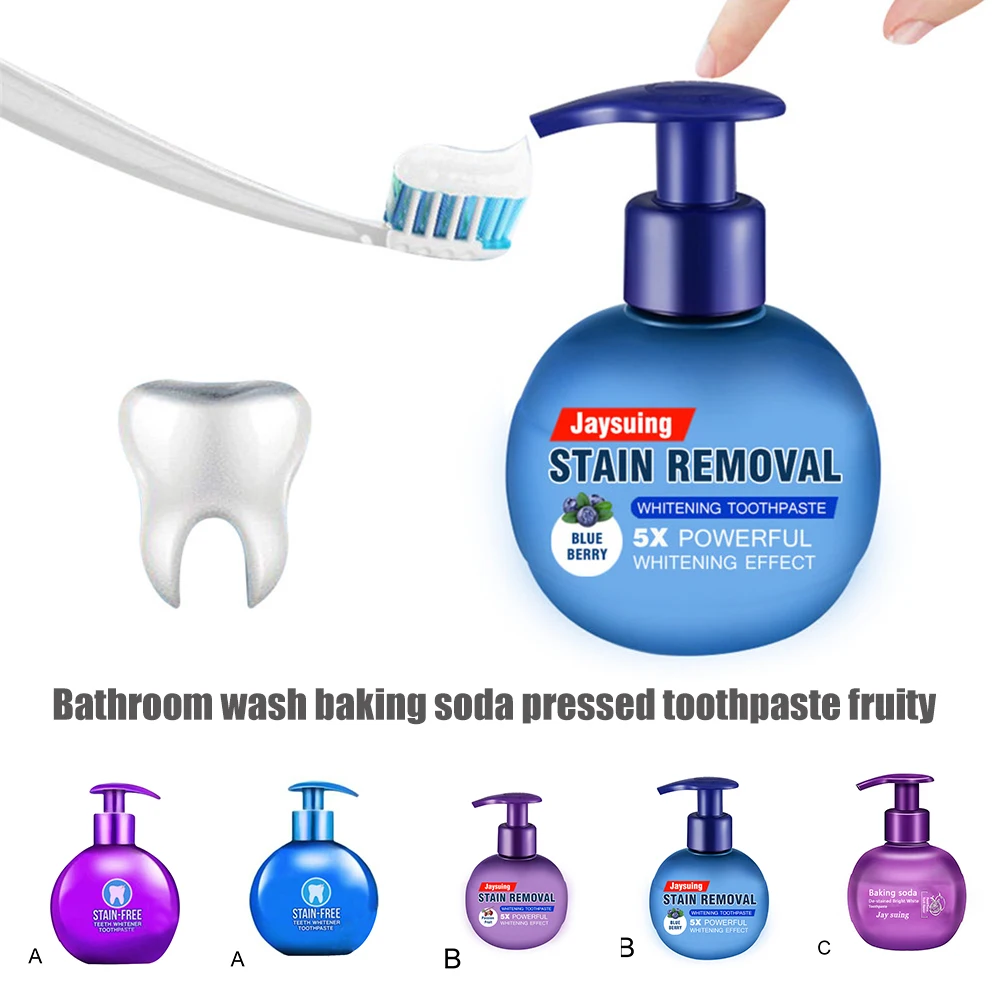 NEW Baking Soda Toothpaste Whitening Stain Remover 220g Press Intensive Toothpaste for Brushing Teeth
NEW Baking Soda Toothpaste Whitening Stain Remover 220g Press Intensive Toothpaste for Brushing Teeth