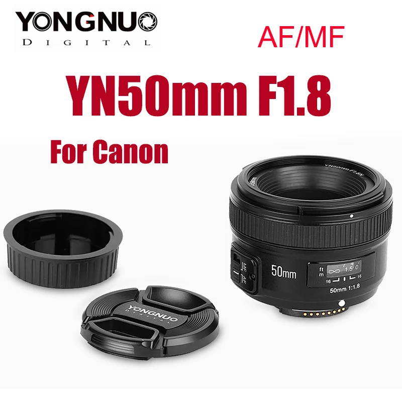 

YONGNUO YN50mm F1.8 Camera Lens For Canon Cameras 50mm F1.8C AF MF Full Frame Lens For Canon EF 750D 800D 650D 700D 7D Mark II
