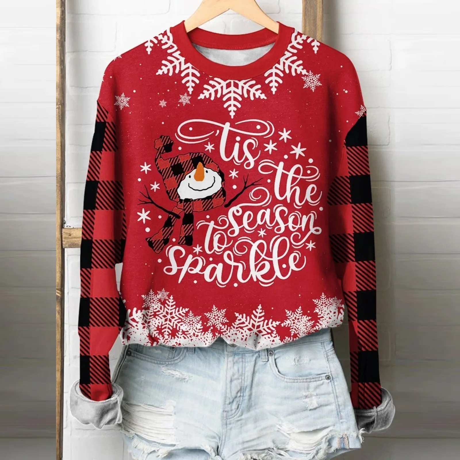 Women'S Christmas Tops Cute Printed Long Sleeve Casual Round Neck Sweatshirts Loose Comfortable Tops Women'S Autumn/Winter
Women'S Christmas Tops Cute Printed Long Sleeve Casual Round Neck Sweatshirts Loose Comfortable Tops Women'S Autumn/Winter