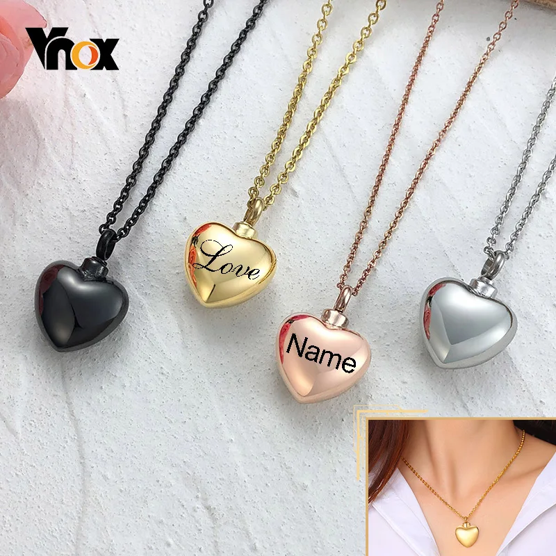 Vnox Custmize Women Hollow Heart Necklaces, Cremation Urn Ashes Vial Memorial Gift, Perfume Holder Pendant, Elegant Neck Jewelry
Vnox Custmize Women Hollow Heart Necklaces, Cremation Urn Ashes Vial Memorial Gift, Perfume Holder Pendant, Elegant Neck Jewelry