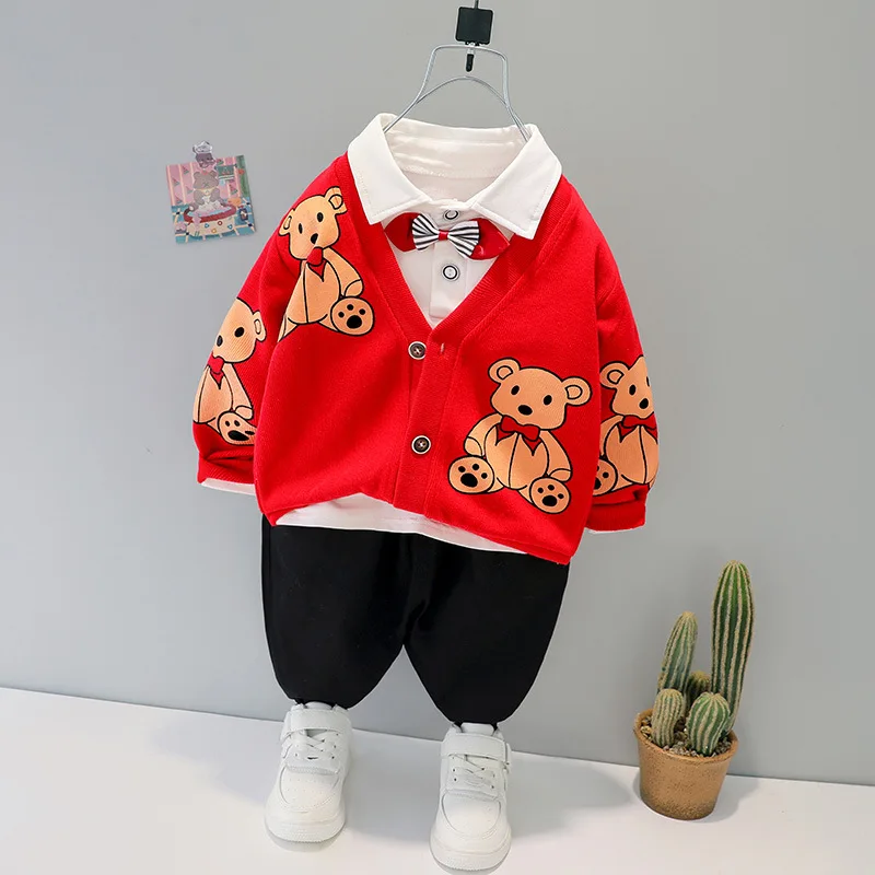 Baby Boy Clothes Newborn Set Infant Long Sleeve White T-Shirt+Cartoon Coat+Pants Three Piece Baby Suit Cotton Toddler Boy Outfit
Baby Boy Clothes Newborn Set Infant Long Sleeve White T-Shirt+Cartoon Coat+Pants Three Piece Baby Suit Cotton Toddler Boy Outfit
