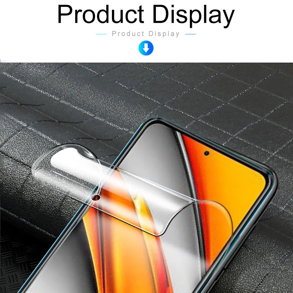 Гидрогелевая пленка 3 в 1 с полным покрытием для объектива камеры Xiaomi Poco F3