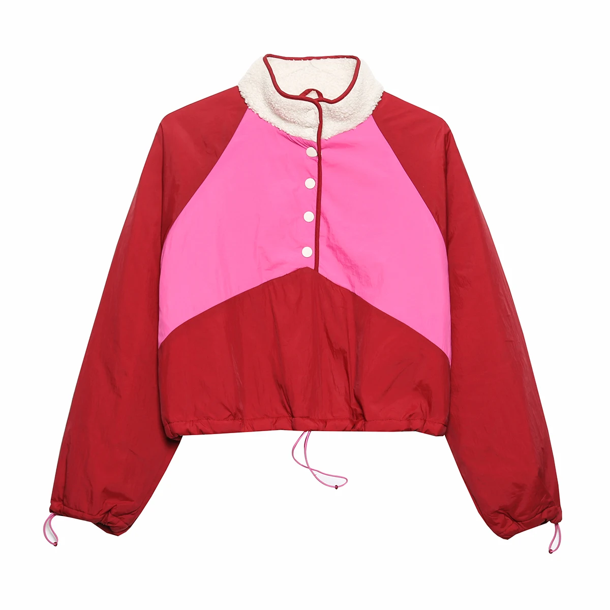 Women Autumn Winter Red Patchwork Thick Jacket Coat Female Stand Collar Single Breasted Pocket Loose Warm Street Wear Casaco
Women Autumn Winter Red Patchwork Thick Jacket Coat Female Stand Collar Single Breasted Pocket Loose Warm Street Wear Casaco