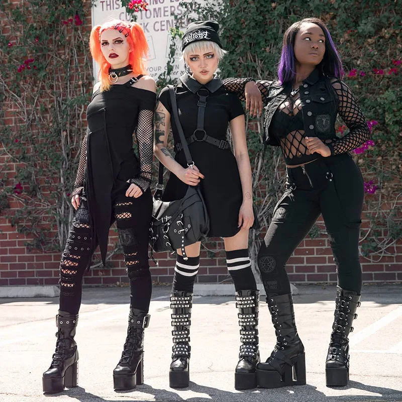 Goth Dark Grunge Mall Gothic Aesthetic Bodycon Mini Dresses Women Black Punk Emo Spring Dress Alt Clothes Clubwear 2021With Belt
Goth Dark Grunge Mall Gothic Aesthetic Bodycon Mini Dresses Women Black Punk Emo Spring Dress Alt Clothes Clubwear 2021With Belt