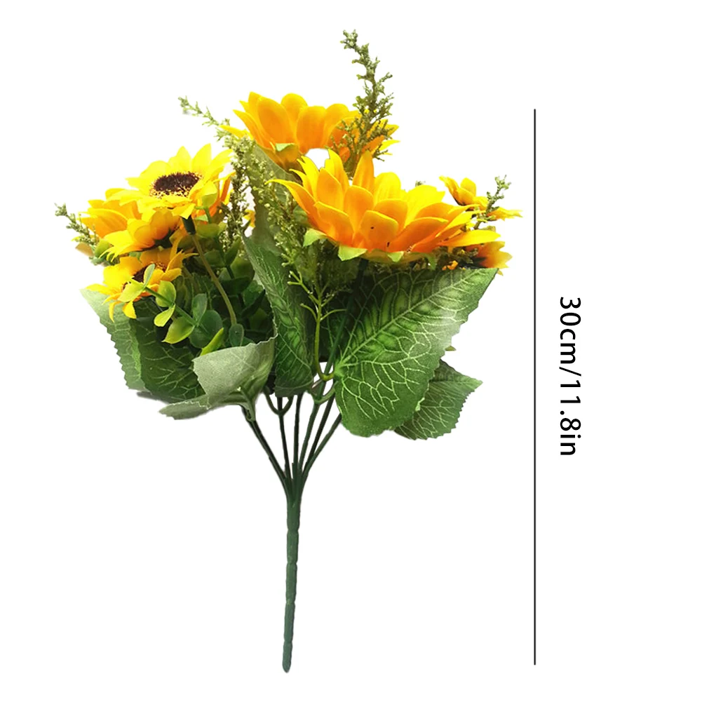 Artificial Flowers Sunflower Flower Bouquet Vase Desktop Ornaments For Indoor Outdoor Wedding Brithday Gift Decoration
Artificial Flowers Sunflower Flower Bouquet Vase Desktop Ornaments For Indoor Outdoor Wedding Brithday Gift Decoration