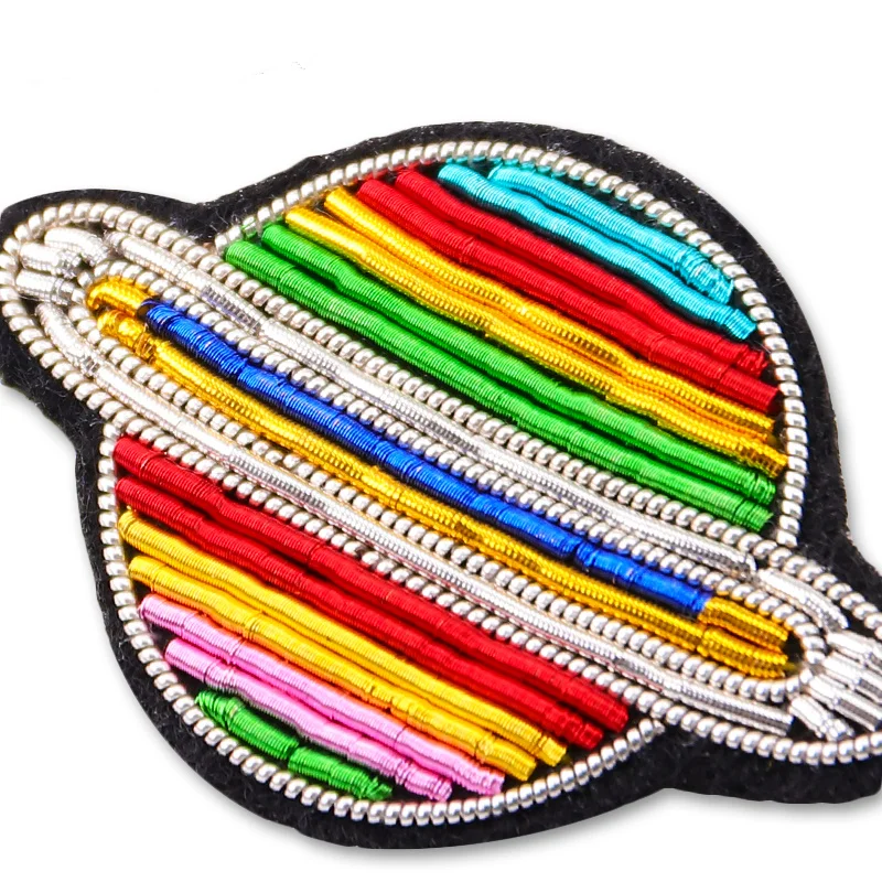 French design embroidery brooch men and women clothes bag accessories Indian silk handmade color planet fun badge
French design embroidery brooch men and women clothes bag accessories Indian silk handmade color planet fun badge