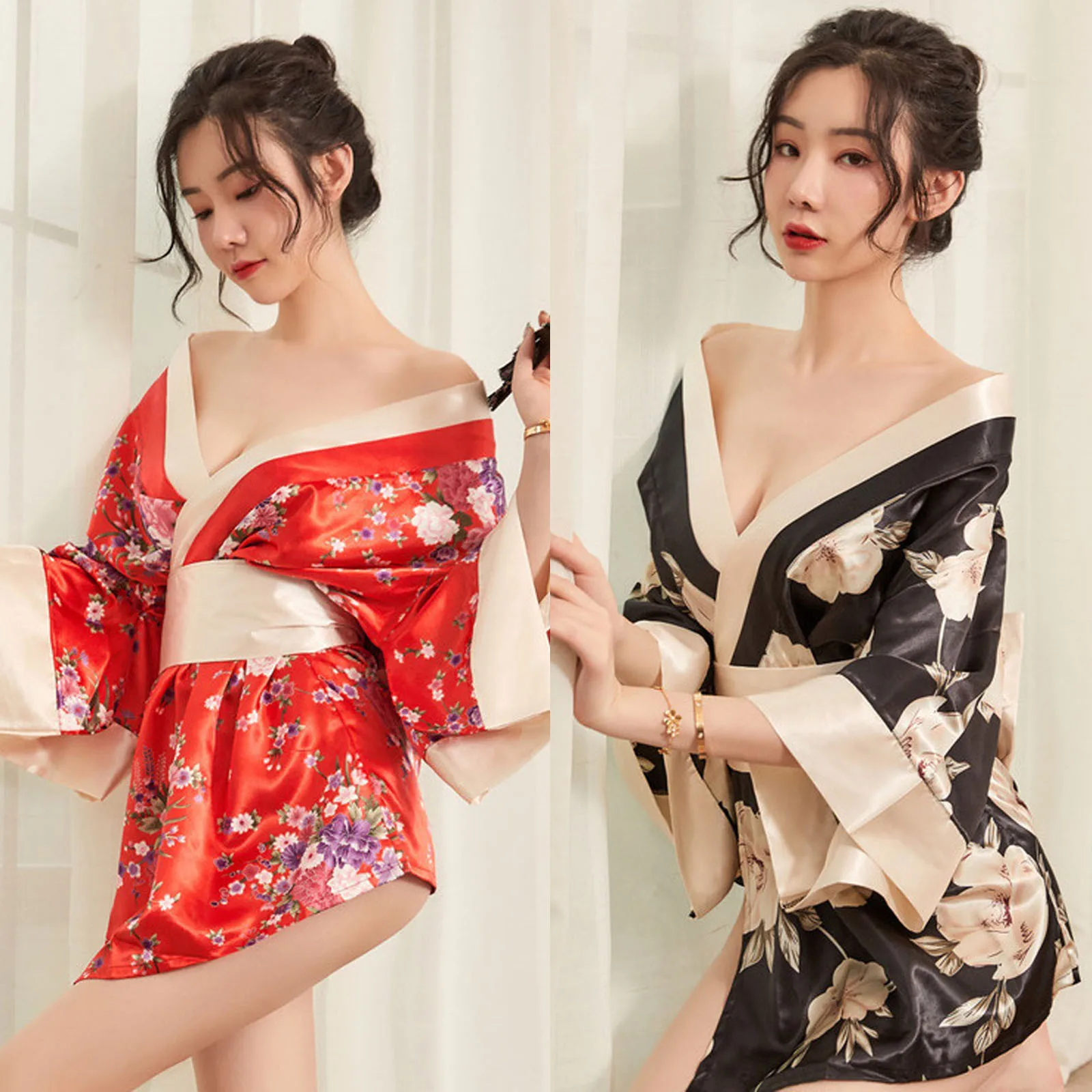 2 Sets Women Floral Print Kimono Pajama Exotic Cosplay Suit A Robe Bathrobe Lady Night Hip Women Pajamas Robe Sets Lenceria Sexy
2 Sets Women Floral Print Kimono Pajama Exotic Cosplay Suit A Robe Bathrobe Lady Night Hip Women Pajamas Robe Sets Lenceria Sexy