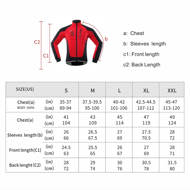 Велосипедная куртка ARSUXEO зимняя мужская флисовая с защитой от ветра мягкой