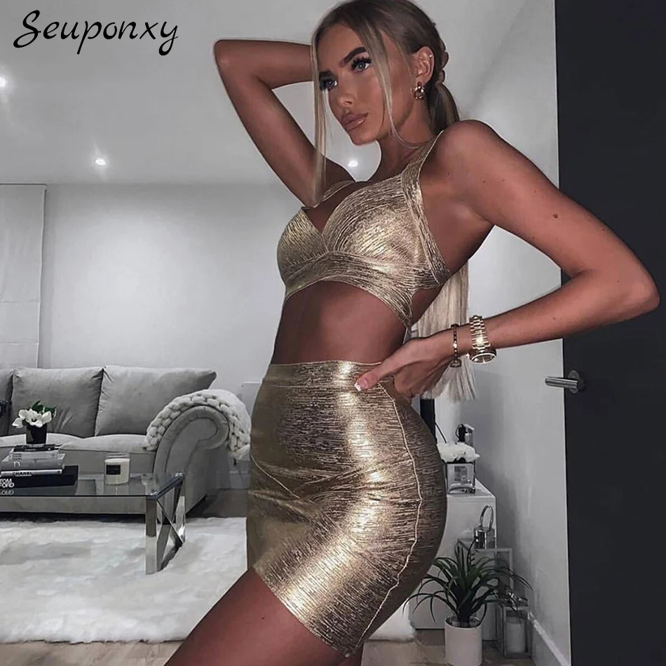 High-quality Women's Bodycon Bandage 2 Two-piece Set 2021 Summer Sexy Spaghetti Strap Hollow Short Top + Skirt Party Set
High-quality Women's Bodycon Bandage 2 Two-piece Set 2021 Summer Sexy Spaghetti Strap Hollow Short Top + Skirt Party Set