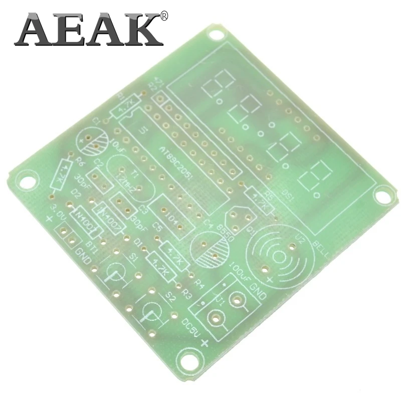 Набор для самостоятельной сборки цифровых 4-битных электронных часов AEAK AT89C2051 -