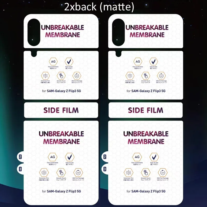 Гидрогелевая пленка для Samsung Galaxy Z Flip 3 Flip3 мягкая защитная экрана прозрачная
