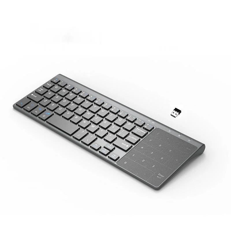 

Mini 2.4G Wireless Keyboard 59 Keys Wireless Keyboard with Touch Pad Scissors Feet Wireless Keyboard