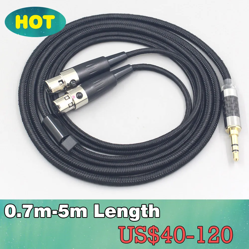 

6.5mm XLR 4.4mm Super Soft Headphone Nylon OFC Cable For HEDD Air Motion Transformer HEDDphone ONE