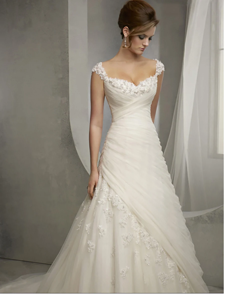 Sexy Bridal wedding dress white for women beautiful appliques flower mariee elegant tulles dress wedding gowns bridal costume
Sexy Bridal wedding dress white for women beautiful appliques flower mariee elegant tulles dress wedding gowns bridal costume