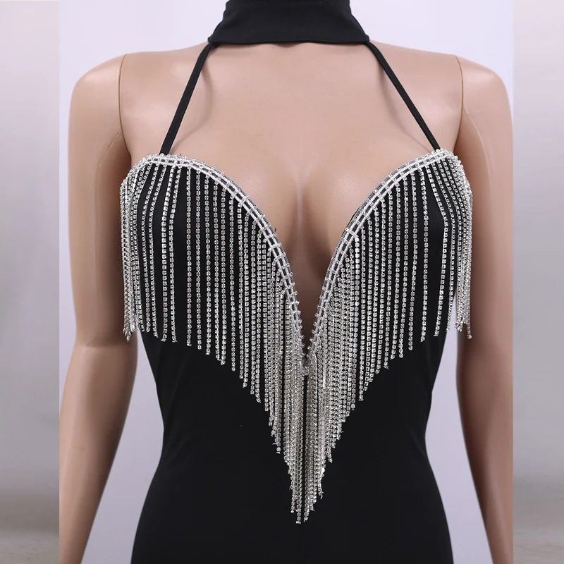 Bodysuit Fitness Playsuit Sexy nightclub Women Crystal tassel deep V neck Jumpsuit Romper Catsuit overalls Jumpsuit kombinezon
Bodysuit Fitness Playsuit Sexy nightclub Women Crystal tassel deep V neck Jumpsuit Romper Catsuit overalls Jumpsuit kombinezon