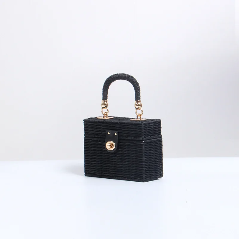 New rattan black straw Shoulder Bag Women hand-woven Messenger Bag Summer Beach Square box Straw Handbag For lady Bolsa Feminina
New rattan black straw Shoulder Bag Women hand-woven Messenger Bag Summer Beach Square box Straw Handbag For lady Bolsa Feminina