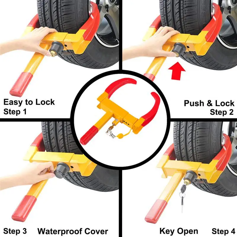 Heavy Duty Car Wheel Lock Clamp Boot Tire Claw Trailer Car Truck ATV RV Golf Carts Automotive Boat Trailers Anti Theft Lock 
Heavy Duty Car Wheel Lock Clamp Boot Tire Claw Trailer Car Truck ATV RV Golf Carts Automotive Boat Trailers Anti Theft Lock