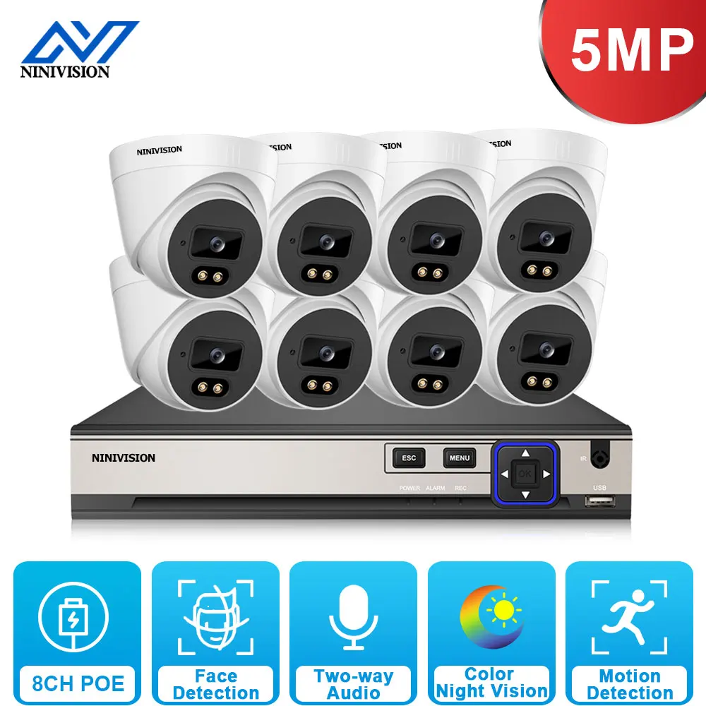 Распознавание лиц 8CH 5MP NVR Kit видеонаблюдения Системы комплект POE двухканальную аудиосвязь купол палатки Открытый POE IP Камера видео наблюдени...
Распознавание лиц 8CH 5MP NVR Kit видеонаблюдения Системы комплект POE двухканальную аудиосвязь купол палатки Открытый POE IP Камера видео наблюдени...