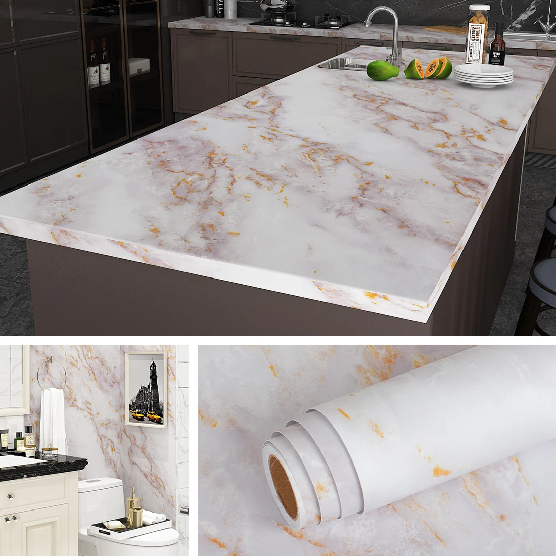 Marble Vinyl Waterproof DIY Decorative Film PVC Self Adhesive Wall Sticker Renovation for Living room Background Paper Decals
Marble Vinyl Waterproof DIY Decorative Film PVC Self Adhesive Wall Sticker Renovation for Living room Background Paper Decals