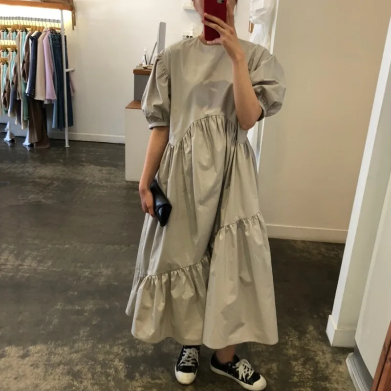 Long Irregular Women Dress 2021 Summer Vintage Loose White Elegant O Neck Female Dresses Short Sleeve Chic Casuel Vestidos
Long Irregular Women Dress 2021 Summer Vintage Loose White Elegant O Neck Female Dresses Short Sleeve Chic Casuel Vestidos