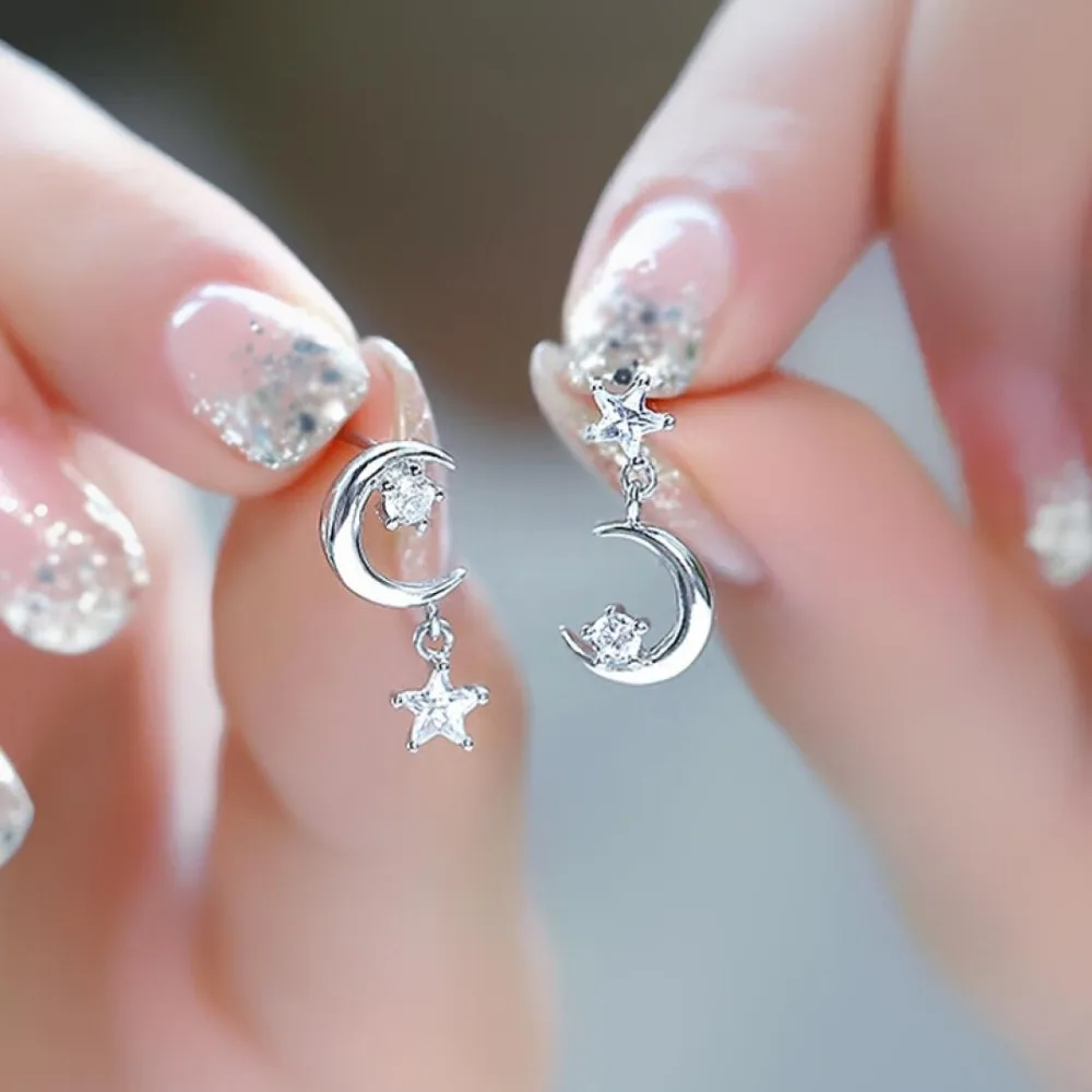 Fashion Classic Geometric Women zircon Dangle Earrings Asymmetric Earrings Of Star And Moon Female Korean Jewelry
Fashion Classic Geometric Women zircon Dangle Earrings Asymmetric Earrings Of Star And Moon Female Korean Jewelry