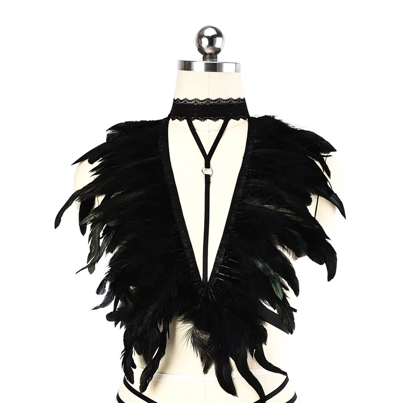 Shoulder strap feather halter neck beauty back harness lace collar sexy one-word underwear suitable for any figure
Shoulder strap feather halter neck beauty back harness lace collar sexy one-word underwear suitable for any figure