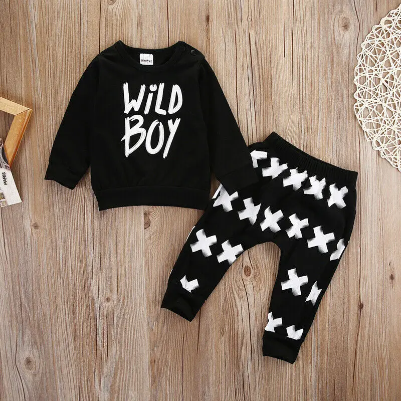 New Wild Boys Newborn Baby Boys Spring Autume Cotton Top T Shirt+ Pants Leggings Clothes Outfits
New Wild Boys Newborn Baby Boys Spring Autume Cotton Top T Shirt+ Pants Leggings Clothes Outfits