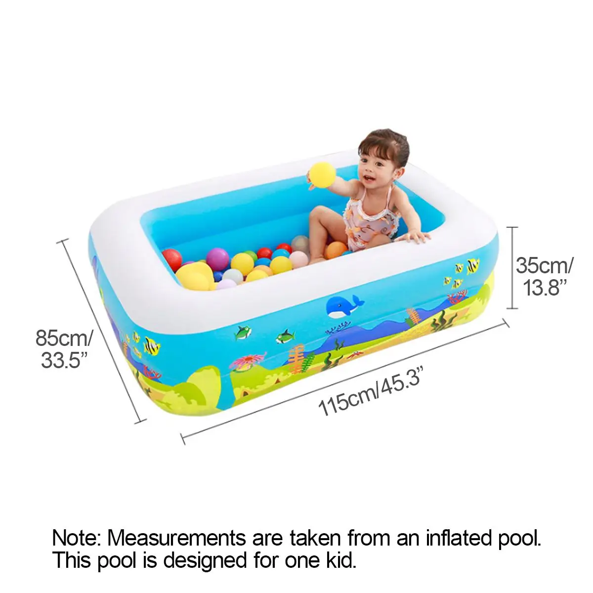 115x85x35cm Rectangle Large Inflatable Swimming Pool Kids Family Paddling Pool Bathtub Adult Toy Water Party Summer
115x85x35cm Rectangle Large Inflatable Swimming Pool Kids Family Paddling Pool Bathtub Adult Toy Water Party Summer