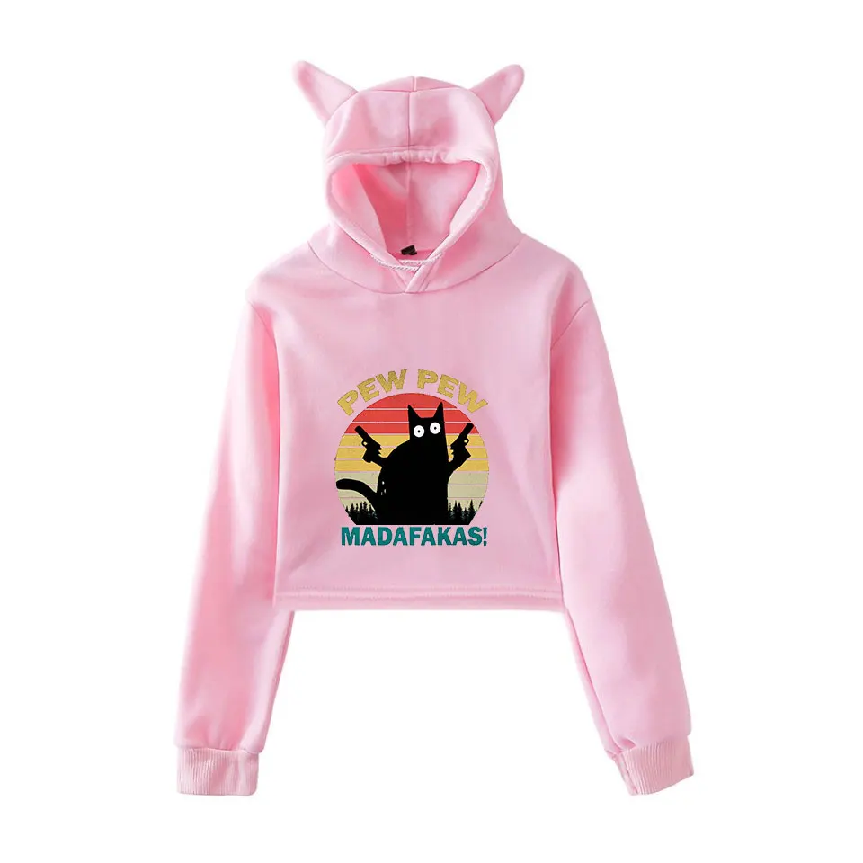 Pew Pew Madafakas 2D Cat Cropped Hoodies Hooded Crop Tops 2020 Hip Hop Hot Sale Sexy Clothes Women Long Sleeve Casual Pullover
Pew Pew Madafakas 2D Cat Cropped Hoodies Hooded Crop Tops 2020 Hip Hop Hot Sale Sexy Clothes Women Long Sleeve Casual Pullover