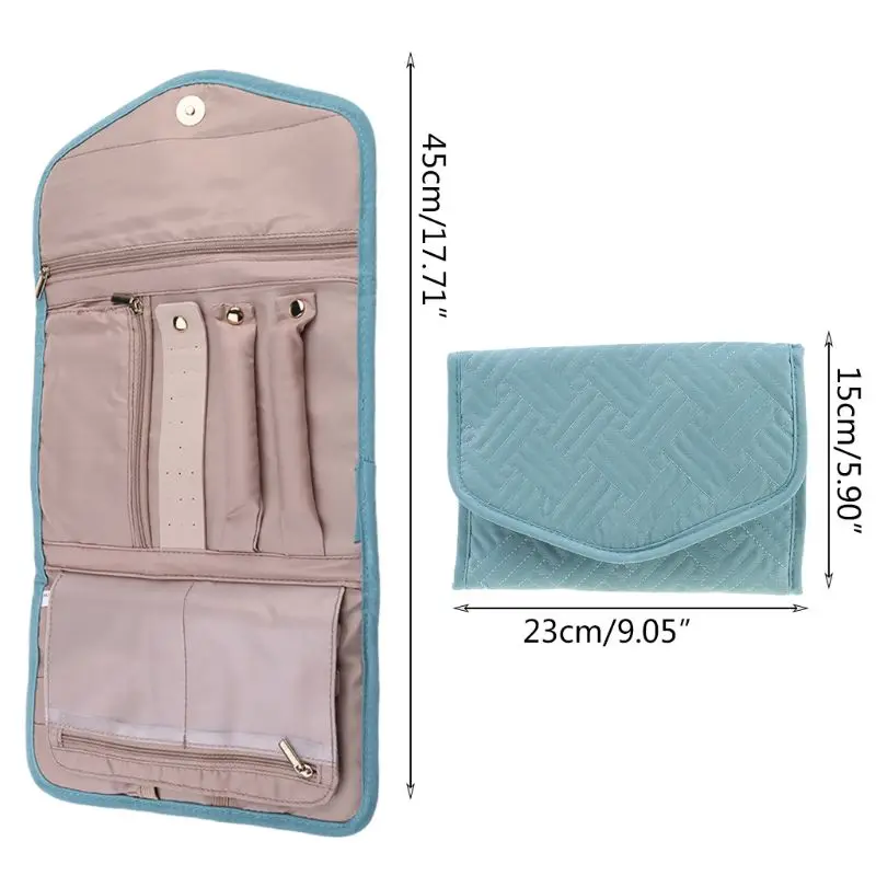 Travel Jewelry Organizer Roll Foldable Jewelry Case for Journey-Rings, Necklaces
Travel Jewelry Organizer Roll Foldable Jewelry Case for Journey-Rings, Necklaces