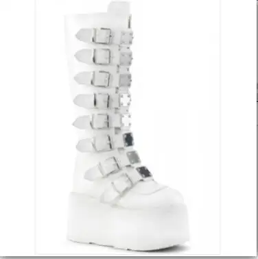 Женские готические сапоги до колена, брендовые Дизайнерские Сапоги на танкетке с металлической пряжкой, обувь в стиле панк для косплея, 2021
Женские готические сапоги до колена, брендовые Дизайнерские Сапоги на танкетке с металлической пряжкой, обувь в стиле панк для косплея, 2021