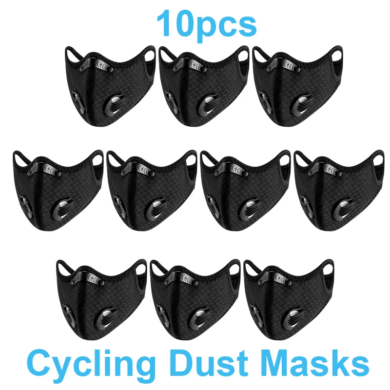 10PCS Dust Mask PM 2.5 Anti-Pollution Running Training MTB Road Bike Cycling Sport Face Mask Respirator Activated Carbon Filter
10PCS Dust Mask PM 2.5 Anti-Pollution Running Training MTB Road Bike Cycling Sport Face Mask Respirator Activated Carbon Filter