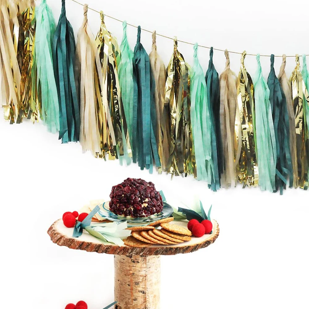 4 Pack Wedding Party Sage Green Gold Teal Khaki Tassel Garlands for Rustic Bridal Shower Baby Shower Spring Birthday Decorations
4 Pack Wedding Party Sage Green Gold Teal Khaki Tassel Garlands for Rustic Bridal Shower Baby Shower Spring Birthday Decorations