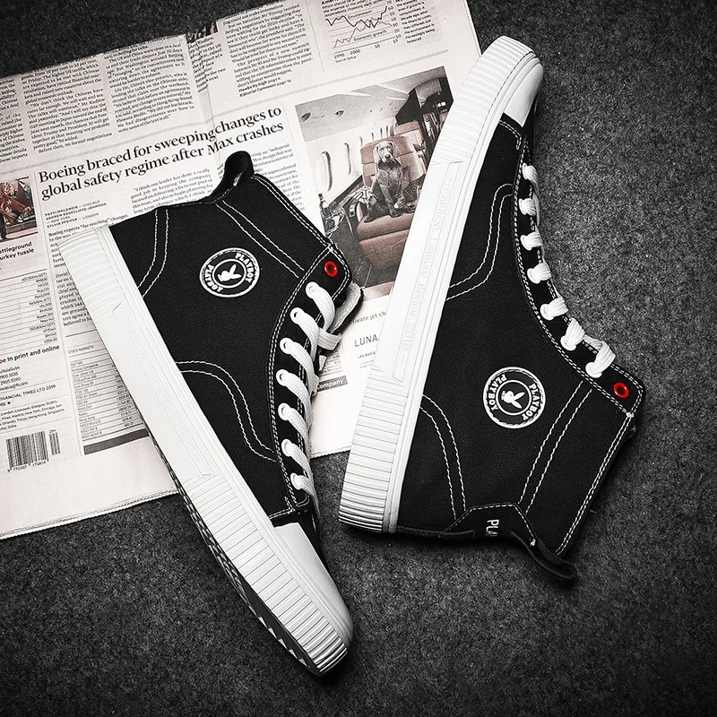 PLAYBOY 2019 New Fashion High Top Sneakers Canvas Shoes Men Casual Shoes Flat Lace Up Luxury Designers Shoes CX9608
PLAYBOY 2019 New Fashion High Top Sneakers Canvas Shoes Men Casual Shoes Flat Lace Up Luxury Designers Shoes CX9608