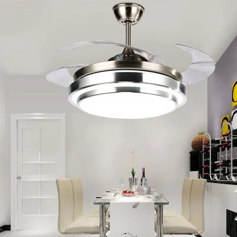 Retractable Ceiling Fans Y4205 Dimmable Three Light Super Quiet Nickel LED Ceiling Fan with ABS Blades
Retractable Ceiling Fans Y4205 Dimmable Three Light Super Quiet Nickel LED Ceiling Fan with ABS Blades
