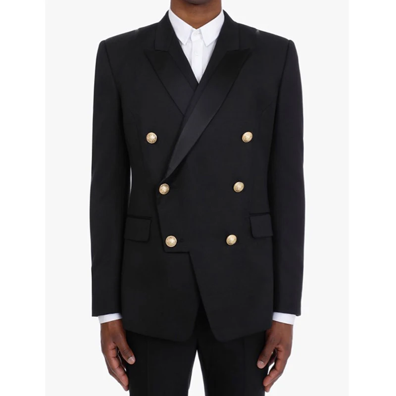 Slim fit Double Breasted Boyfriend Suits for Men 2 piece Black Custom Wedding Tuxedos Man Fashion Clothes Set Jacket with Pants
Slim fit Double Breasted Boyfriend Suits for Men 2 piece Black Custom Wedding Tuxedos Man Fashion Clothes Set Jacket with Pants
