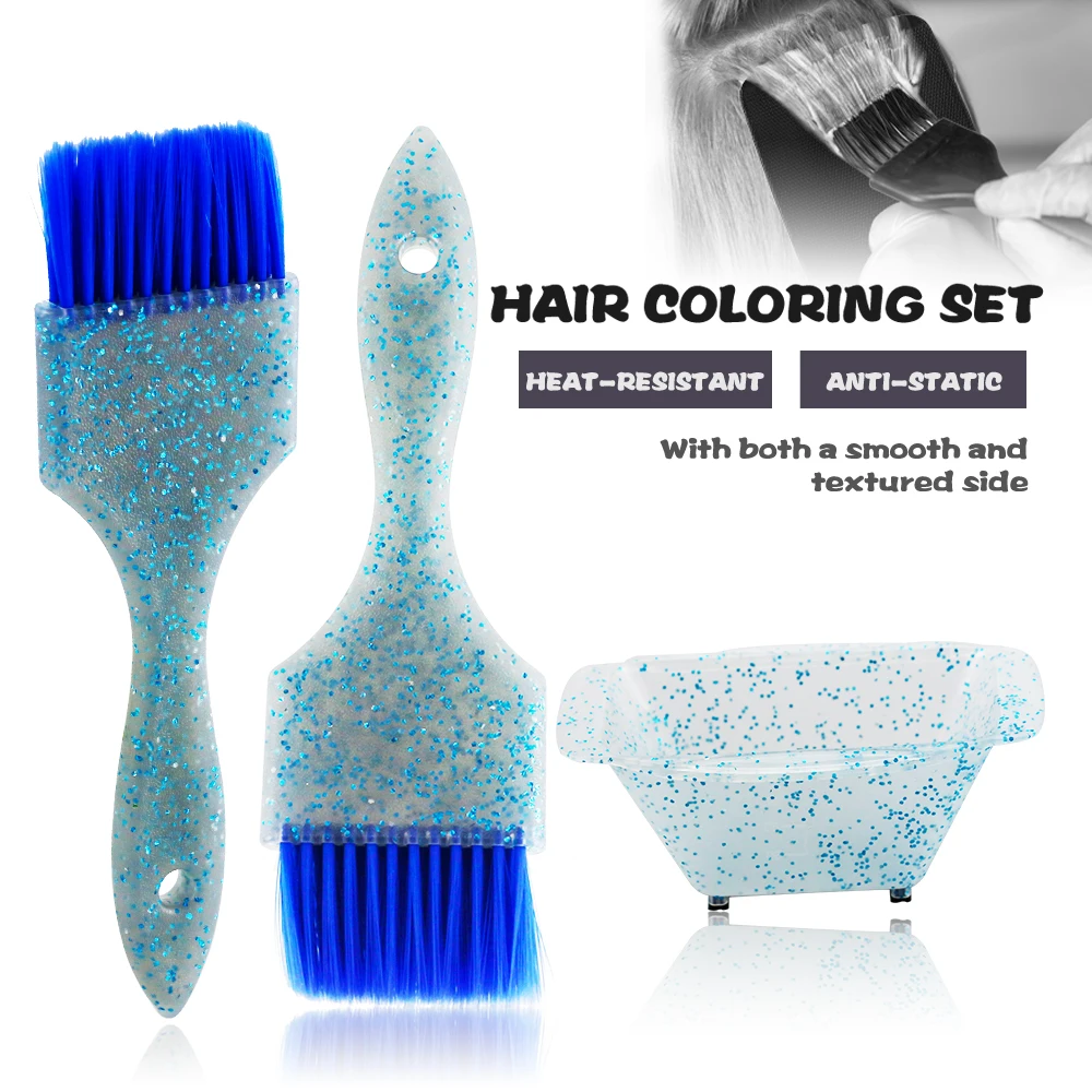 3 Pcs Hair Coloring Highlight Kit Salon Hairdressing Styling Tint DIY Tool Dye Brush Mixing Bowl Hair Dye Brush Bowl Set
3 Pcs Hair Coloring Highlight Kit Salon Hairdressing Styling Tint DIY Tool Dye Brush Mixing Bowl Hair Dye Brush Bowl Set