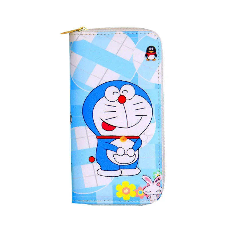 

KANDRA Cute Cartoon Zipper Wallet Coin Purse for Women Pu Leather Doraemon Long Wallets Girls Card Holder Mini Bag Gift