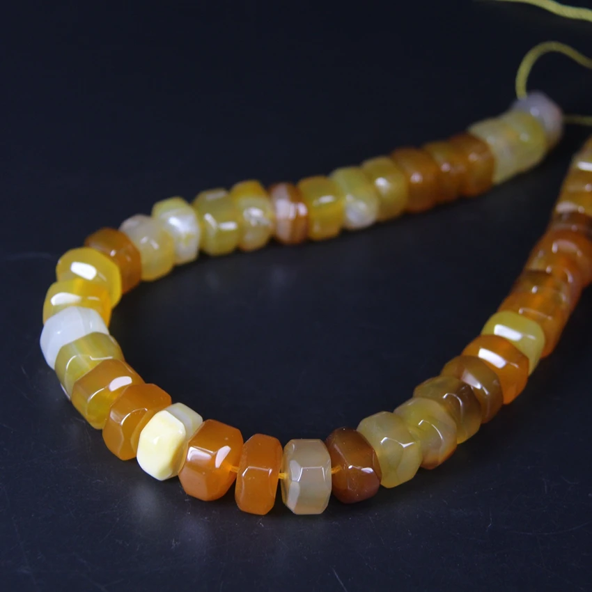 15.5"/strand Natural Agates Faceted Rondelle Spacer Loose Beads,Yellow Onxy Stone Cut Nugget Pendants Necklace Jewelry Making
15.5"/strand Natural Agates Faceted Rondelle Spacer Loose Beads,Yellow Onxy Stone Cut Nugget Pendants Necklace Jewelry Making