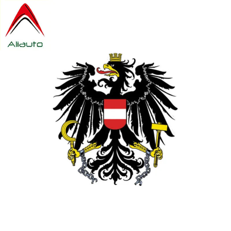 

Aliauto Personality Funny Car Sticker Austria Flag Coat of Arms Waterproof Sunscreen Anti-UV Reflective Decal,9cm*10cm