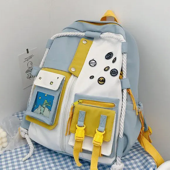 Korean Style Backpacks For Women Sweet Kawaii Large Capacity Students Bag Preppy Fashion Nylon Waterproof Backpack Travel Bags
Korean Style Backpacks For Women Sweet Kawaii Large Capacity Students Bag Preppy Fashion Nylon Waterproof Backpack Travel Bags