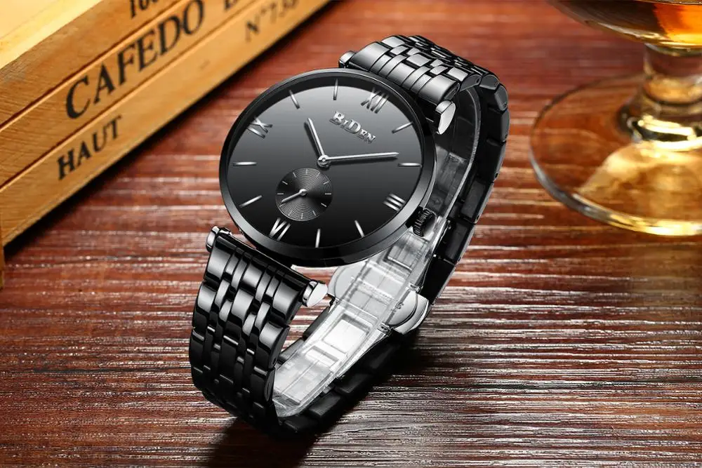 BIDEN Fashion Neutral Watch Black Stainless Steel Mens Quartz Wristwatch Waterproof Top Brand Hot Sale Casual Classic Man Clock
BIDEN Fashion Neutral Watch Black Stainless Steel Mens Quartz Wristwatch Waterproof Top Brand Hot Sale Casual Classic Man Clock